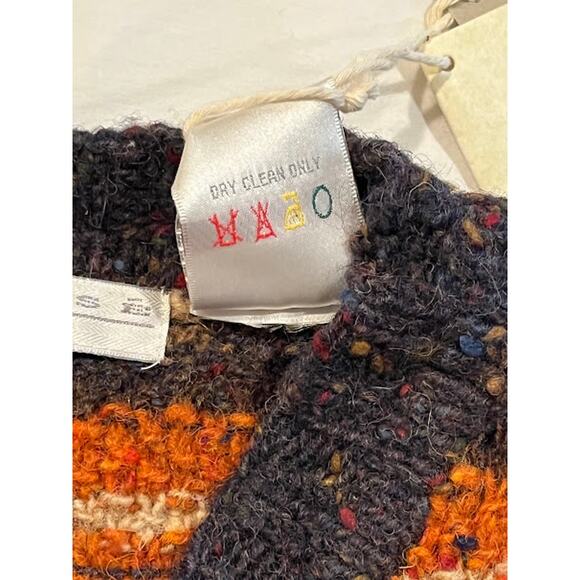 NWT VTG 90s JJ Farmer Compose Sweater Jumper 100% Wool Sz L Earthtones - Picture 5 of 7